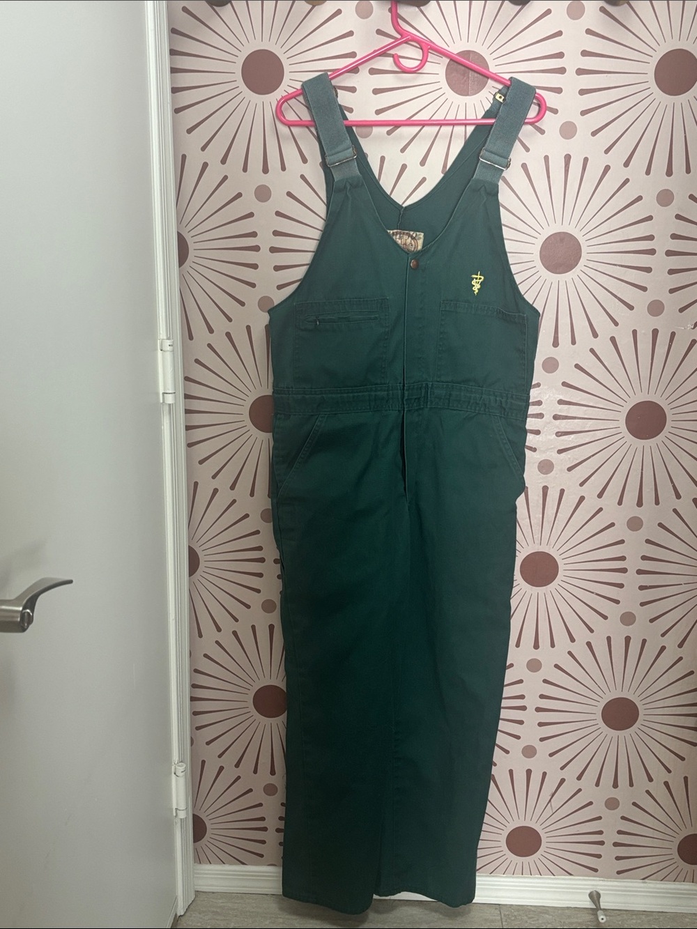 Men’s Pella Vet Dark Green Overalls Coveralls - 34 Short